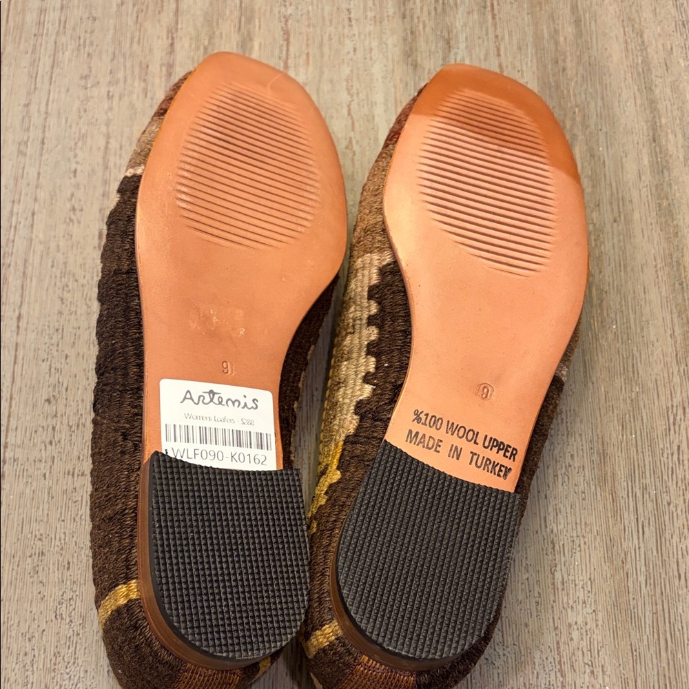 Artemis Design Co. Woven Brown and Tan Loafers - Picture 3 of 7